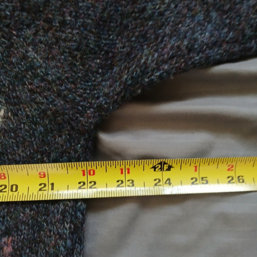 Christopher Hayes Sweater Mens M Blue Argyle Shetland Wool Made in Ireland - Picture 4 of 7